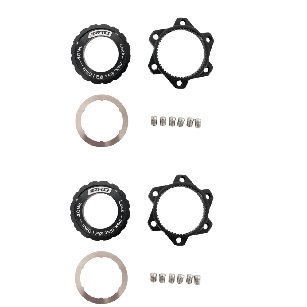 IIIPRO Centerlock to 6 holes Rotor Adapter with Lockring Bike Adapter for Centerlock Convert to 6 Bolts Rotor Disc MTB Road Bike