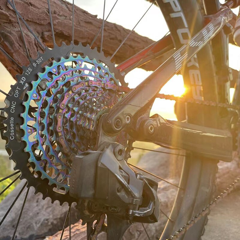 YBN Bike Chain 10 11 12 speed SLA silver hollow gold oil slick Titanium coating 8 9s MTB road bike chain for Shimano/ SRAM