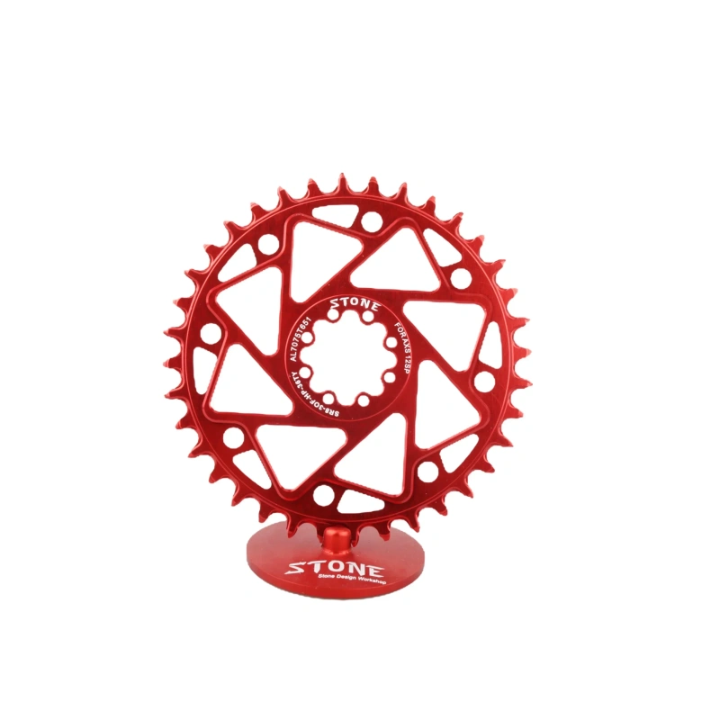 Stone Bike Chainring with Chainring Guard for AXS Flattop T-type 12S 3mm Offset Direct Mount Round for Sram X0 XX SL 28t to 40T