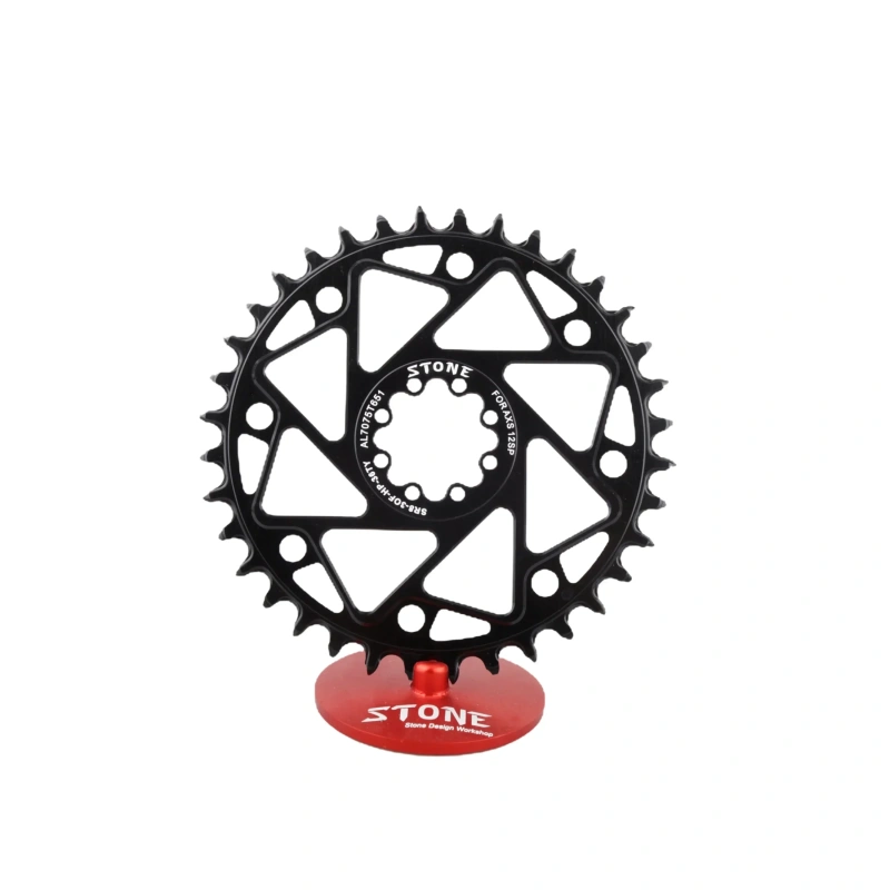Stone Bike Chainring with Chainring Guard for AXS Flattop T-type 12S 3mm Offset Direct Mount Round for Sram X0 XX SL 28t to 40T