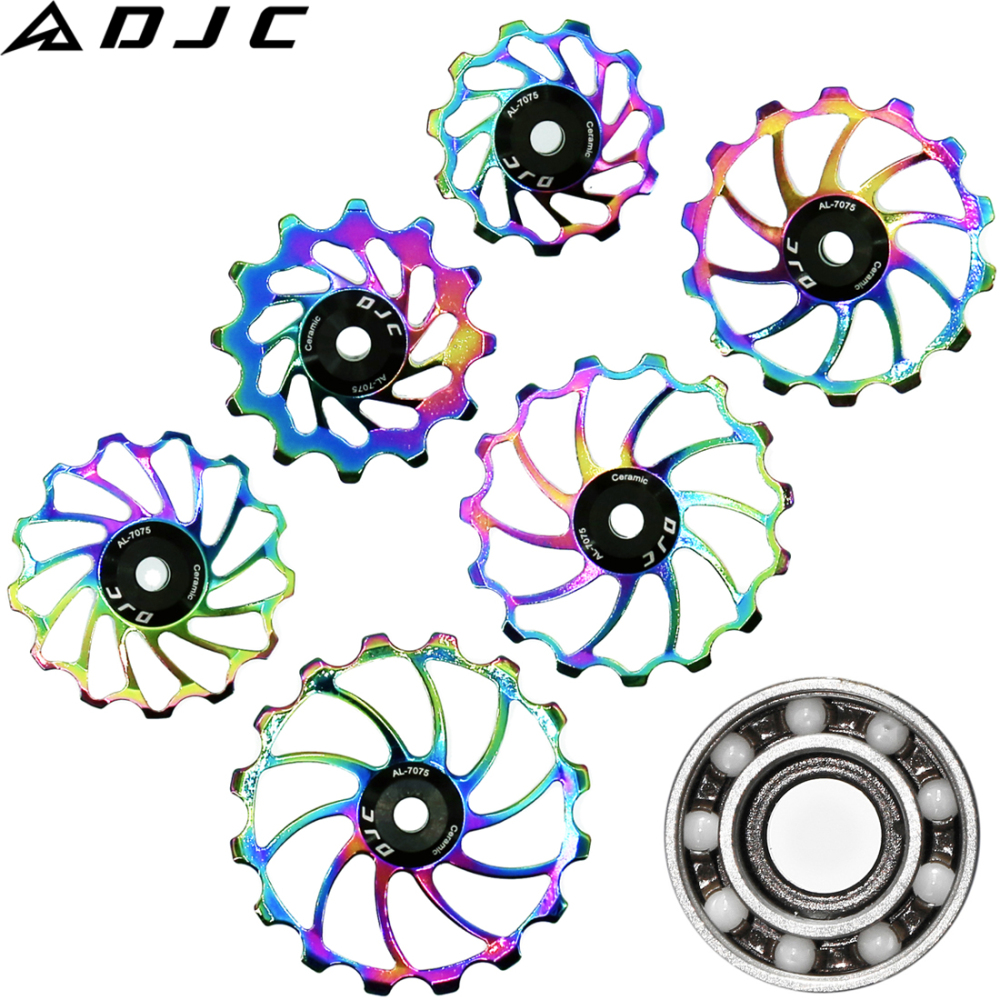 DJC Bike pulley wheel ceramic bearing oilslick 11T 12T 13T 14T 16T MTB road bike for derailleur mountain road bike guide wheel