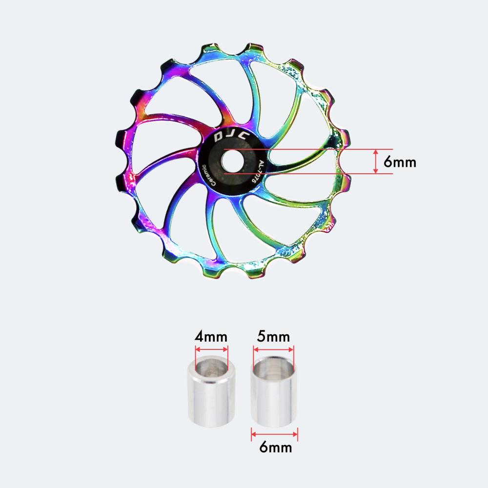 DJC Bike pulley wheel ceramic bearing oilslick 11T 12T 13T 14T 16T MTB road bike for derailleur mountain road bike guide wheel