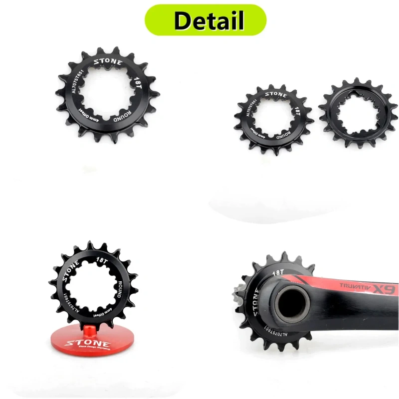Stone Bike Chainring Direct Mount for Sram 18t BMX Climbing MTB Bicycle Performance 18T Narrow Wide Tooth GXP DUB