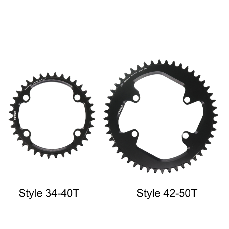 Stone Round Chainring 110 BCD for Shimano Gravel GRX FC RX810 RX600 34 36 38 40 42 46 58T 60T Tooth Road Bike Chainwheel 110bcd