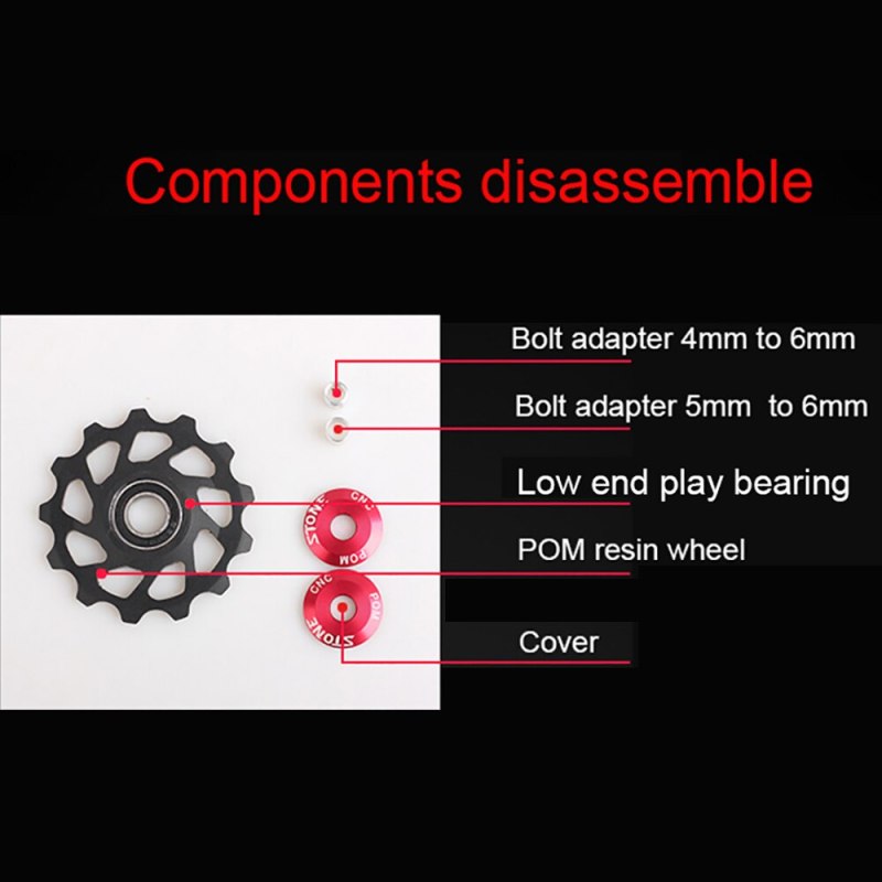 Stone Pulley Wheel Rear Guide Roller Jockey 10t 12t 14t 16t Bearing Road MTB Bike Bearings Rear Derailleur GX XX1 X01 Eagle