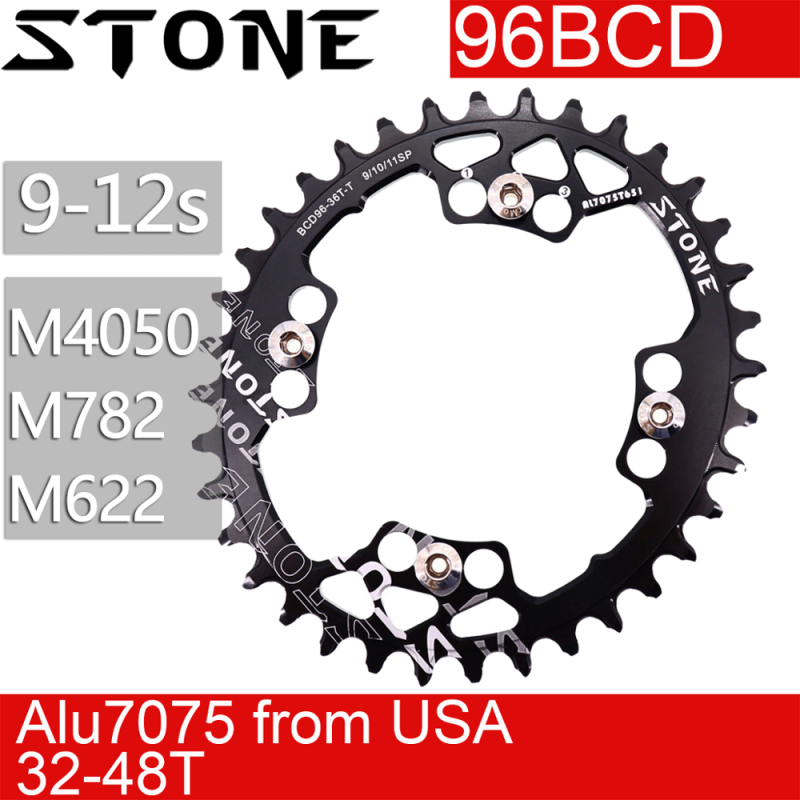 Stone Chainring 96BCD Oval for Shimano alivio M782 M612 M4000 M672 XTC820 34 36 38 40 42 44 46T 48T MTB Bike Tooth 96 bcd 12s