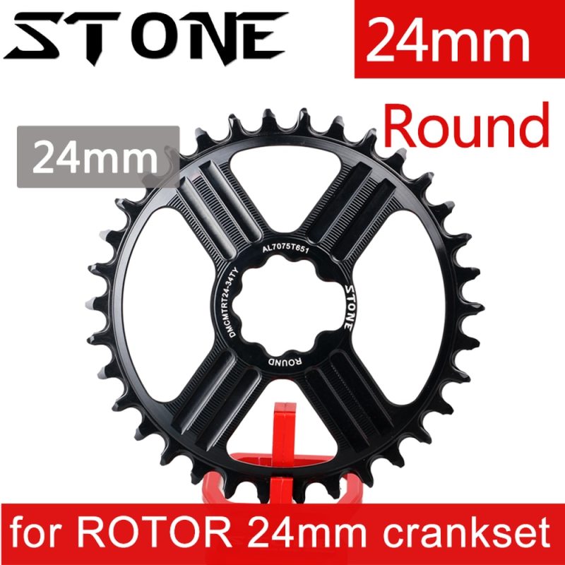 Stone Chainring For Rotor 24mm Round 30T 32T 34 36 38T Direct Mount Narrow Bike Wide Chainwheel Bicycle Plate Tool