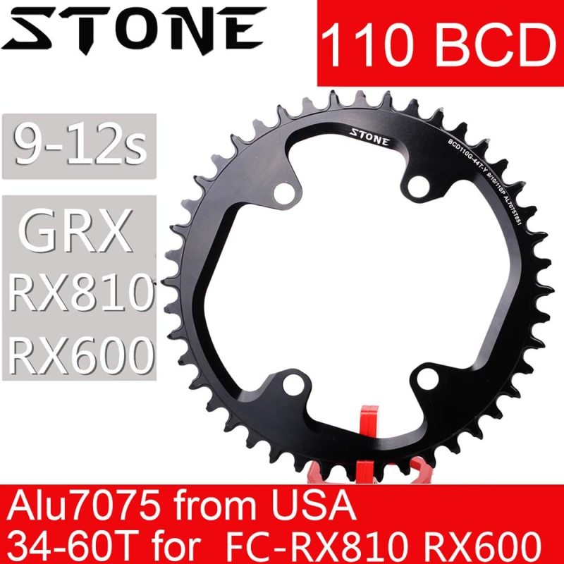 Stone Round Chainring 110 BCD for Shimano Gravel GRX FC RX810 RX600 34 36 38 40 42 46 58T 60T Tooth Road Bike Chainwheel 110bcd