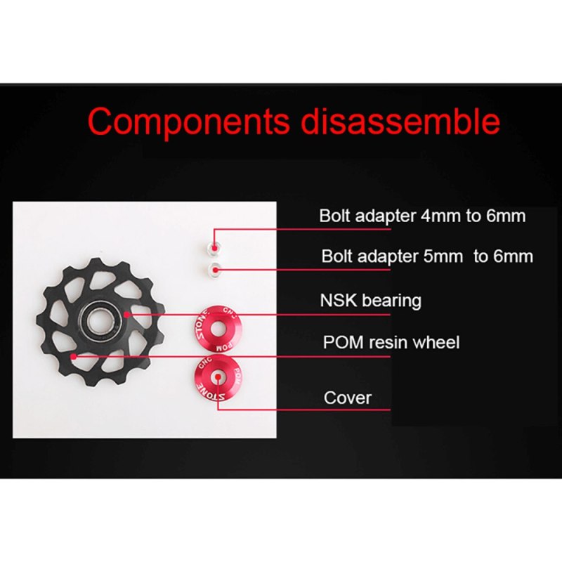Stone Pulley Wheel Gear Guide Roller Jockey 10t 12t 14t 16t Bearing Road MTB Bike Rear Derailleur for GX XX1 for Shimano M9000