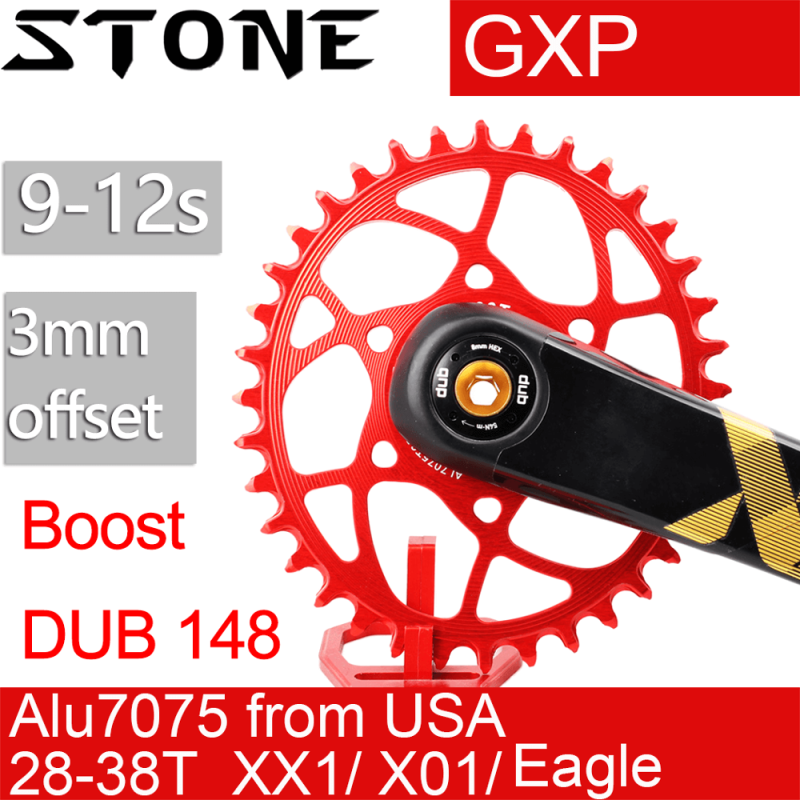 Stone Chainring GXP 3mm offset Oval for Sram Boost 148 DUB bb30 Direct Mount X9 X0 XX1 X01 28 30T 32 34T 36T 38 Bike Chainwheel