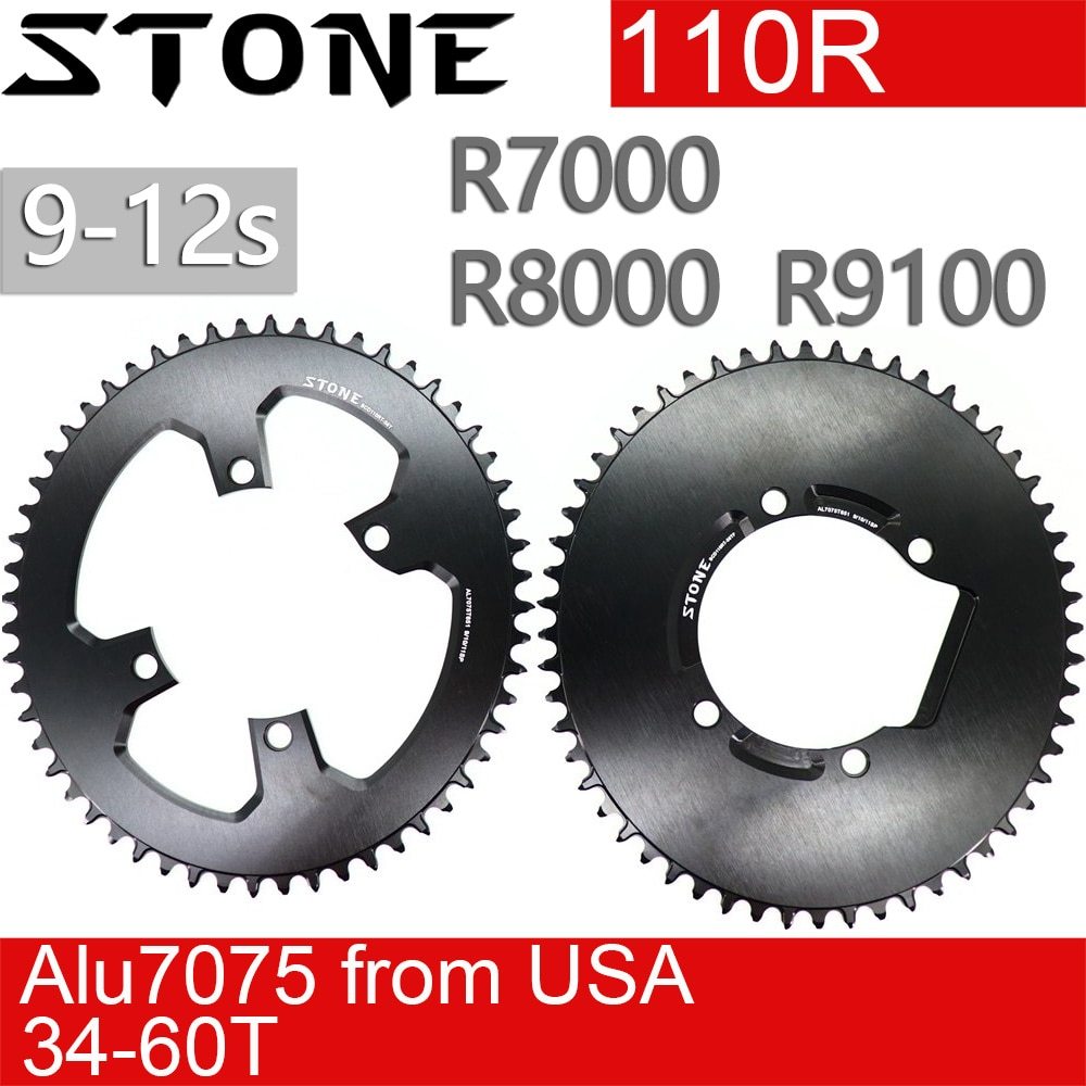 Stone Chainring 110 BCD Oval for Shimano 105 R7000 R8000 R9100 36 40T 44T 46T 48T 50T 52T 54 56 58T 60T Bike Chainwheel 110bcd