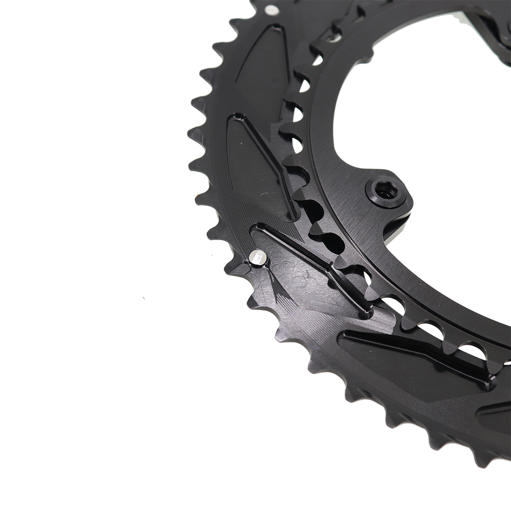Stone 110bcd Double Chainring for Shimano 4700 5800 6800 9000 for Rotor 4 Bolts Road Bike 52 36T 53 39T 54 40T 50 34T 46 32T 2X