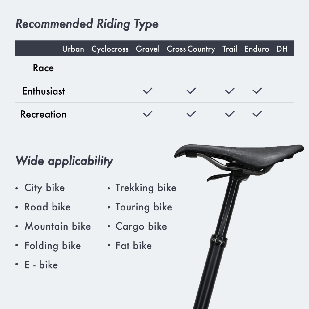 Kindshock Dropper Seatpost Manual Travel 175mm 125 150 Height Adjustable Exa Form SpeedUp 27.2 30.9 31.6 MTB Bike Lever Control