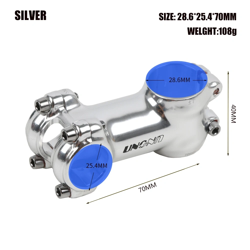 UNO Stem Bike Ultralight 7 Degree MTB Road Stem Balance Bike Hight for Fork 28.6 25.4MM 60-130MM Mountain MTB Bicycle Kalloy
