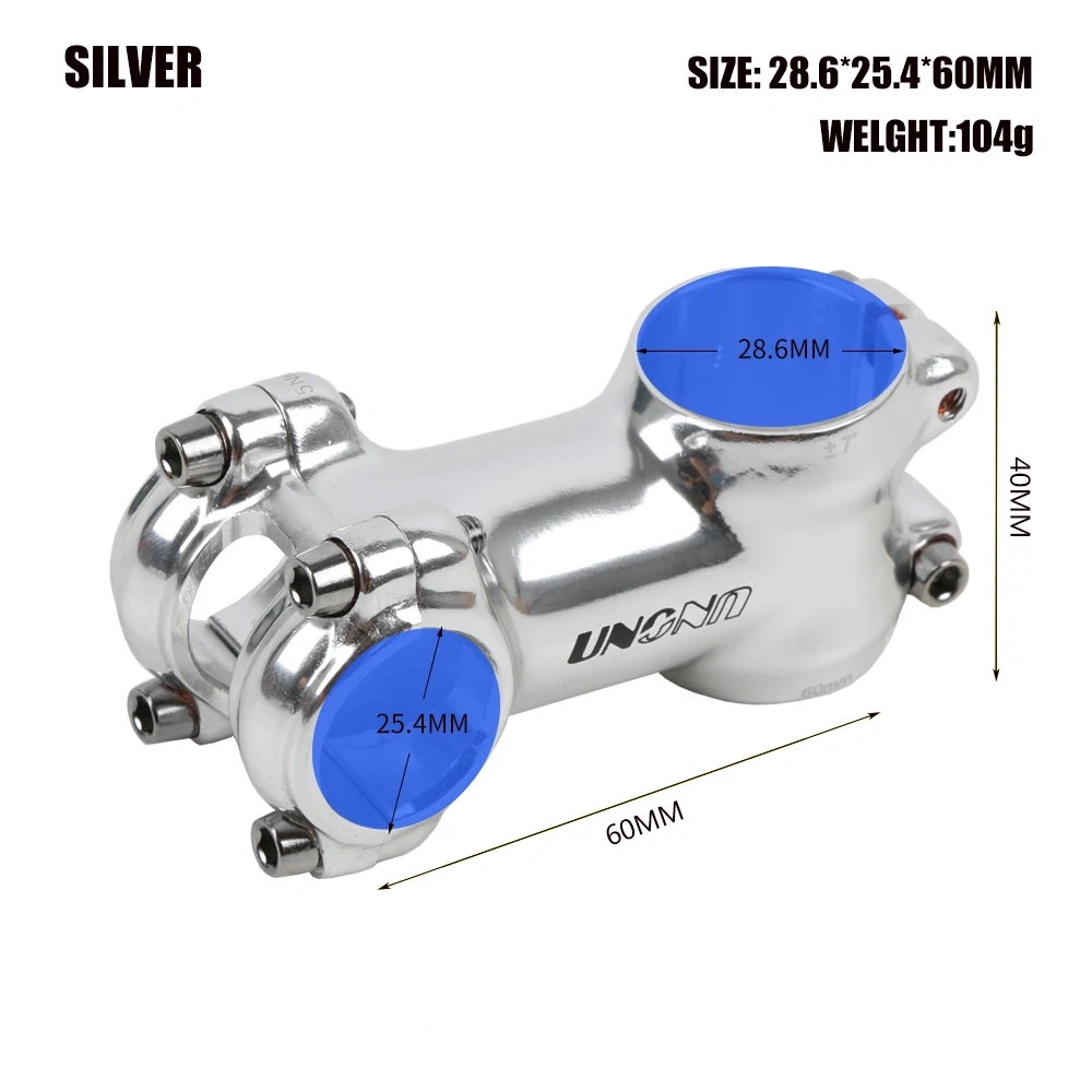 UNO Stem Bike Ultralight 7 Degree MTB Road Stem Balance Bike Hight for Fork 28.6 25.4MM 60-130MM Mountain MTB Bicycle Kalloy