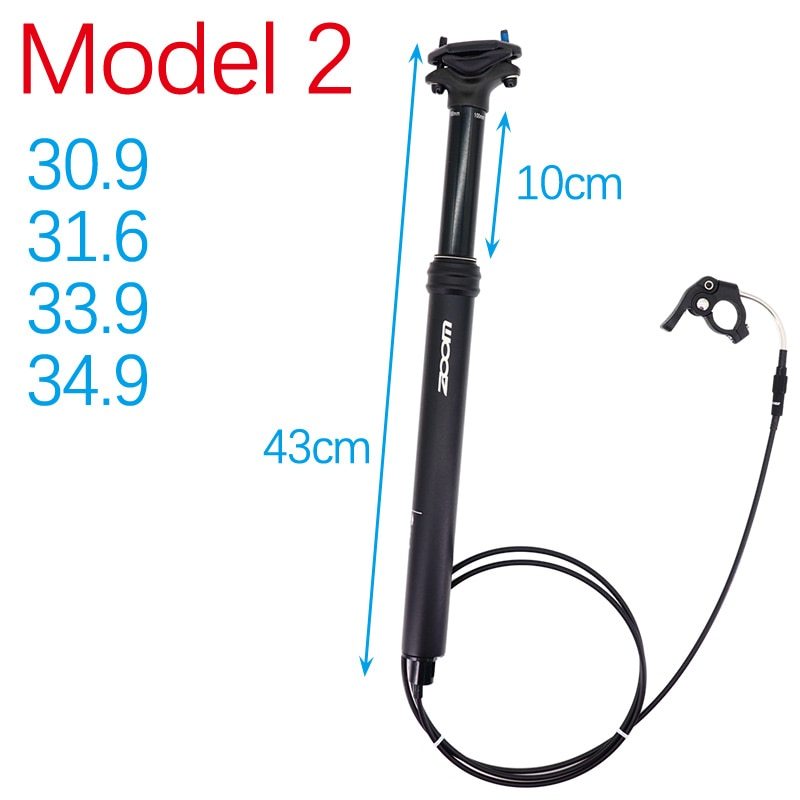 Zoom Mtb Dropper Seatpost Height Adjustable Internal Routing 100mm Travel Bike Dropper Seat Post 27.2 28.6 30.9 31.6 33.9