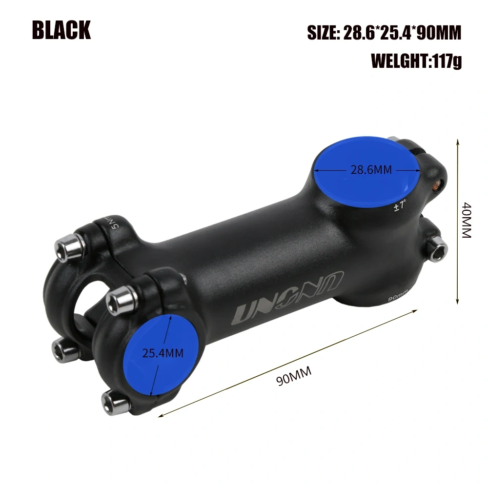 UNO Stem Bike Ultralight 7 Degree MTB Road Stem Balance Bike Hight for Fork 28.6 25.4MM 60-130MM Mountain MTB Bicycle Kalloy