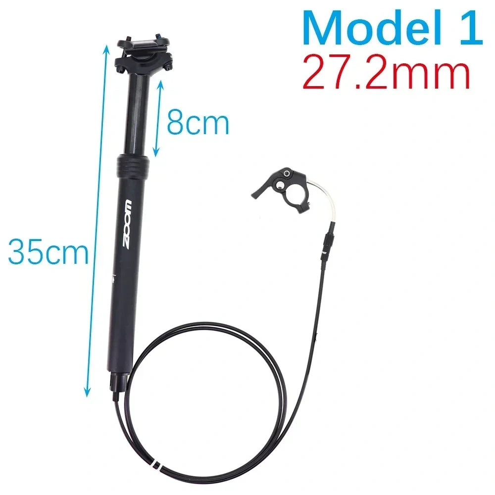 Zoom Mtb Dropper Seatpost Height Adjustable Internal Routing 100mm Travel Bike Dropper Seat Post 27.2 28.6 30.9 31.6 33.9