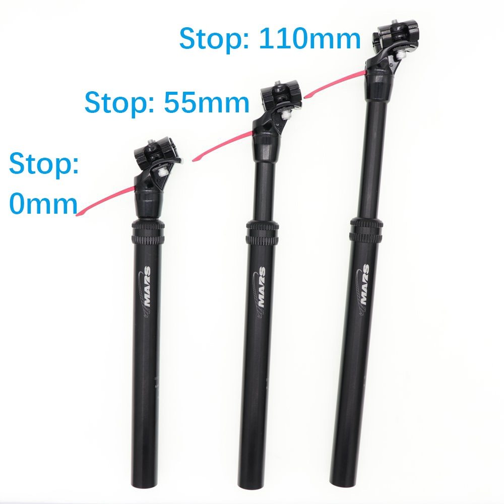 Tmars Dropper Seatpost Height Adjustable 27.2mm Mechanical Manual Control Lever Seat Post Bike MTB 30.1 30.4 30.9 31.6 110mm