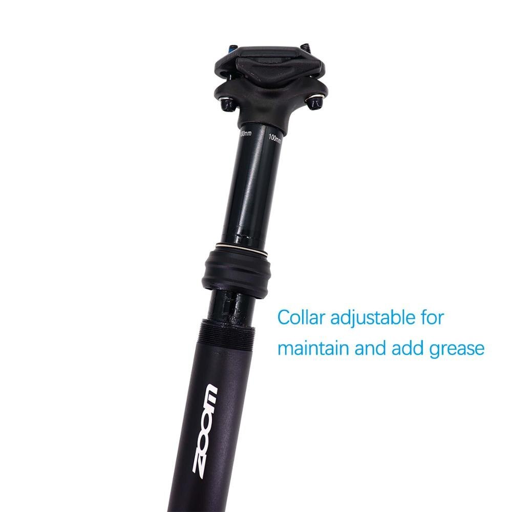 Zoom Mtb Dropper Seatpost Height Adjustable Internal Routing 100mm Travel Bike Dropper Seat Post 27.2 28.6 30.9 31.6 33.9