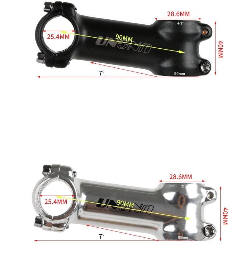 UNO Stem Bike Ultralight 7 Degree MTB Road Stem Balance Bike Hight for Fork 28.6 25.4MM 60-130MM Mountain MTB Bicycle Kalloy