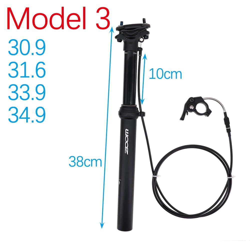 Zoom Mtb Dropper Seatpost Height Adjustable Internal Routing 100mm Travel Bike Dropper Seat Post 27.2 28.6 30.9 31.6 33.9