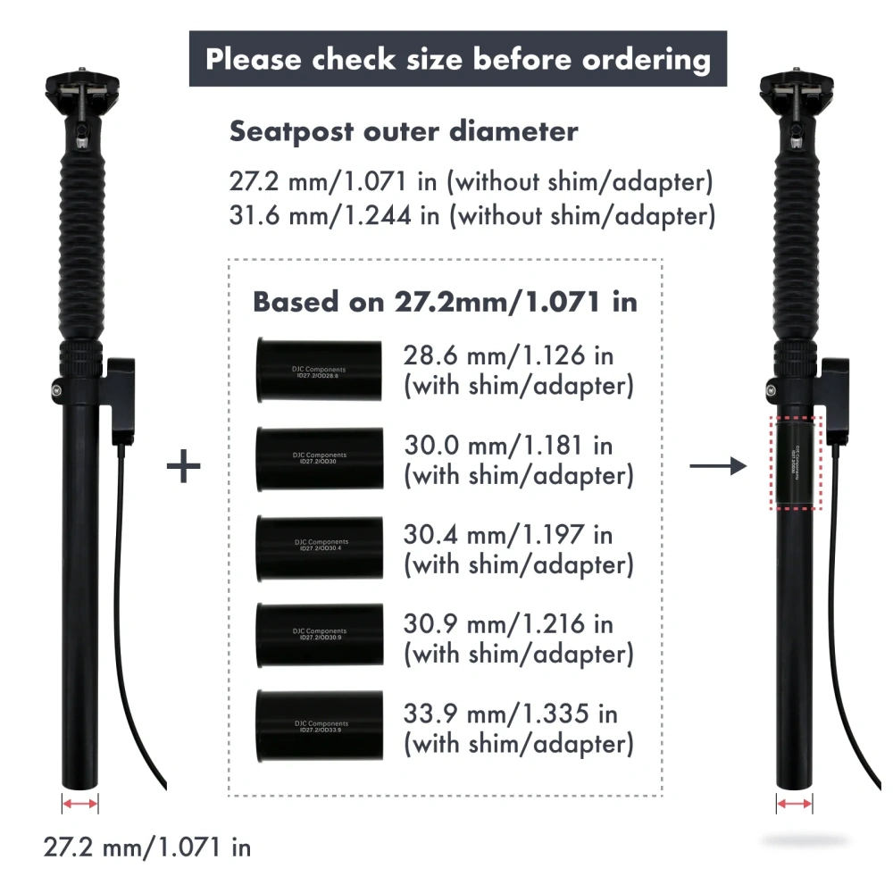 Tmars Dropper Seatpost Adjustable Height Mechanical 27.2mm Remote Control Bike MTB 28.6 30.1 30.4 30.9 31.6mm