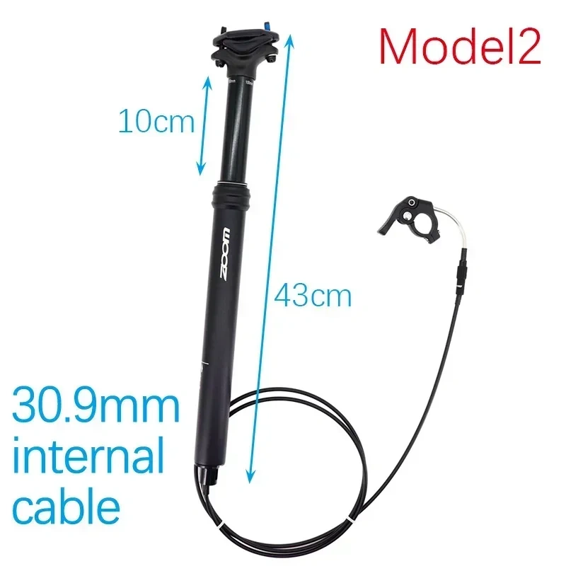 Zoom Mtb Dropper Seatpost Height Adjustable Internal Routing 100mm Travel Bike Dropper Seat Post 27.2 28.6 30.9 31.6 33.9
