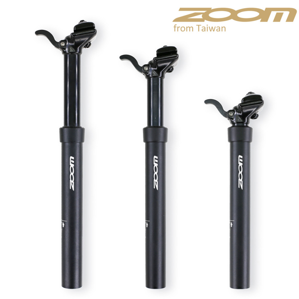 Zoom Dropper Seatpost Manual Control Lever Height Adjustable Seat Post Hydraulic Bicycle 100mm Travel 375mm 30.9 31.6 Mm MTB