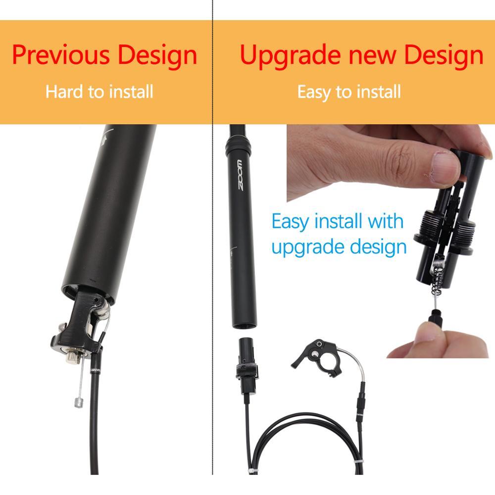 Zoom Mtb Dropper Seatpost Height Adjustable Internal Routing 100mm Travel Bike Dropper Seat Post 27.2 28.6 30.9 31.6 33.9