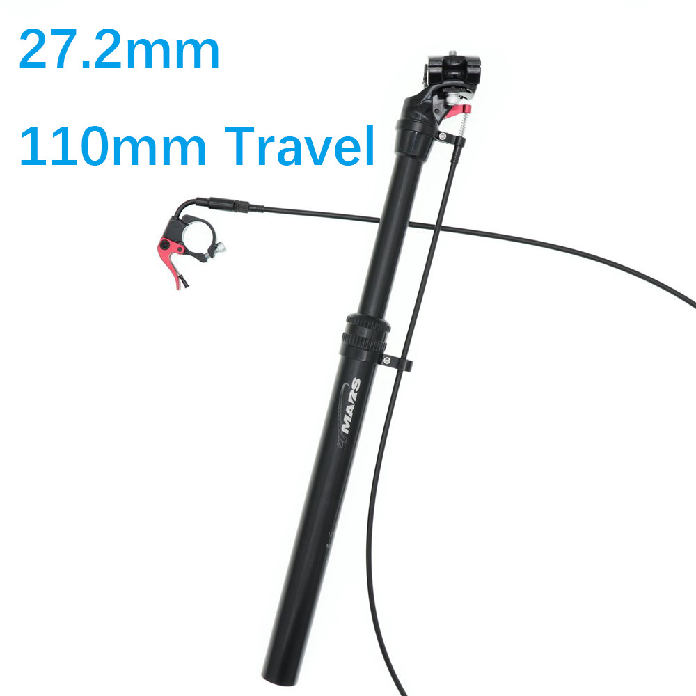 Tmars Dropper Seatpost Adjustable Height 27.2mm Remote Control Mechanical MTB Bike 28.6 30.0 30.4 30.9 31.6mm Travel 110mm