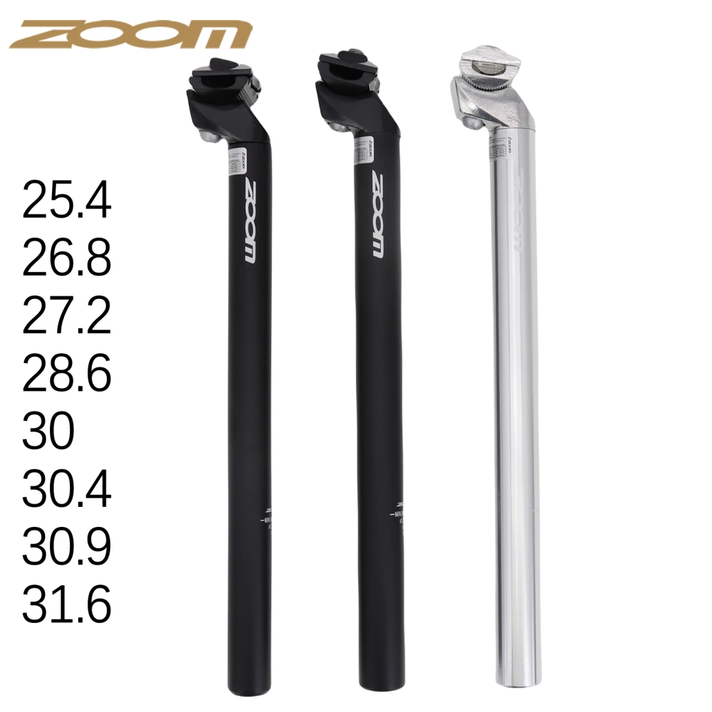 Zoom Seatpost for MTB Bike 300g Bicycle Seat Post Matt Black