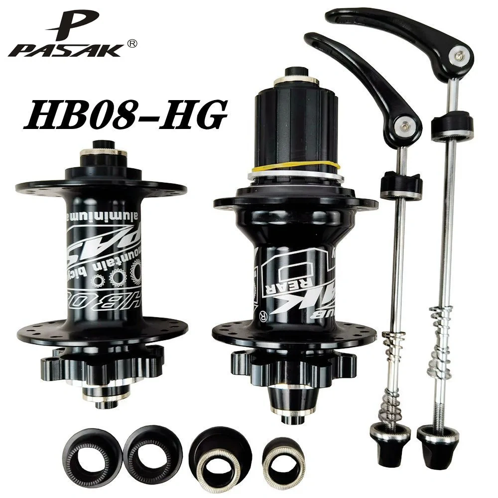 PASAK bike bearing hub MTB hub 6 paws  4 bearings quick release thru axle 32 holes bike 8 9 10 11 12 speed HG casstte flywheel