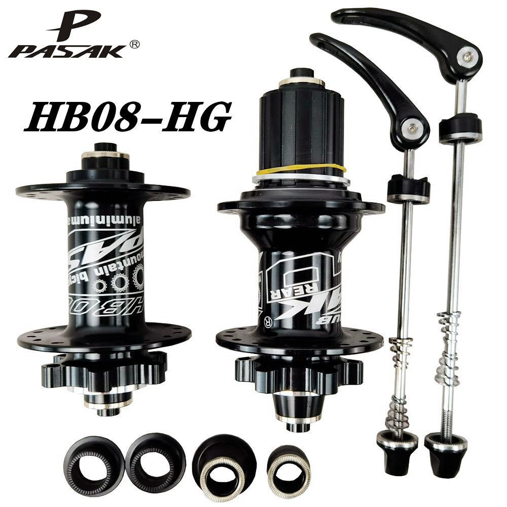 PASAK bike bearing hub MTB hub 6 paws  4 bearings quick release thru axle 32 holes bike 8 9 10 11 12 speed HG casstte flywheel