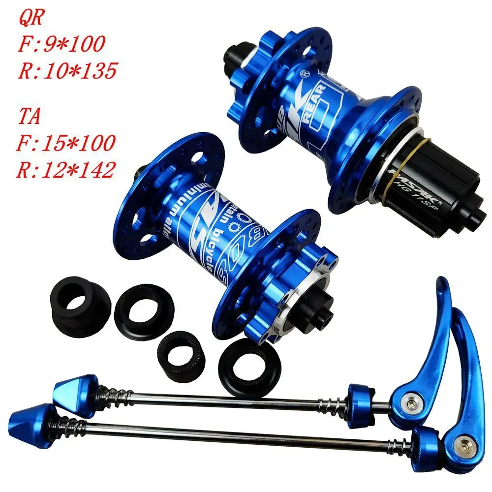 PASAK bike bearing hub MTB hub 6 paws  4 bearings quick release thru axle 32 holes bike 8 9 10 11 12 speed HG casstte flywheel