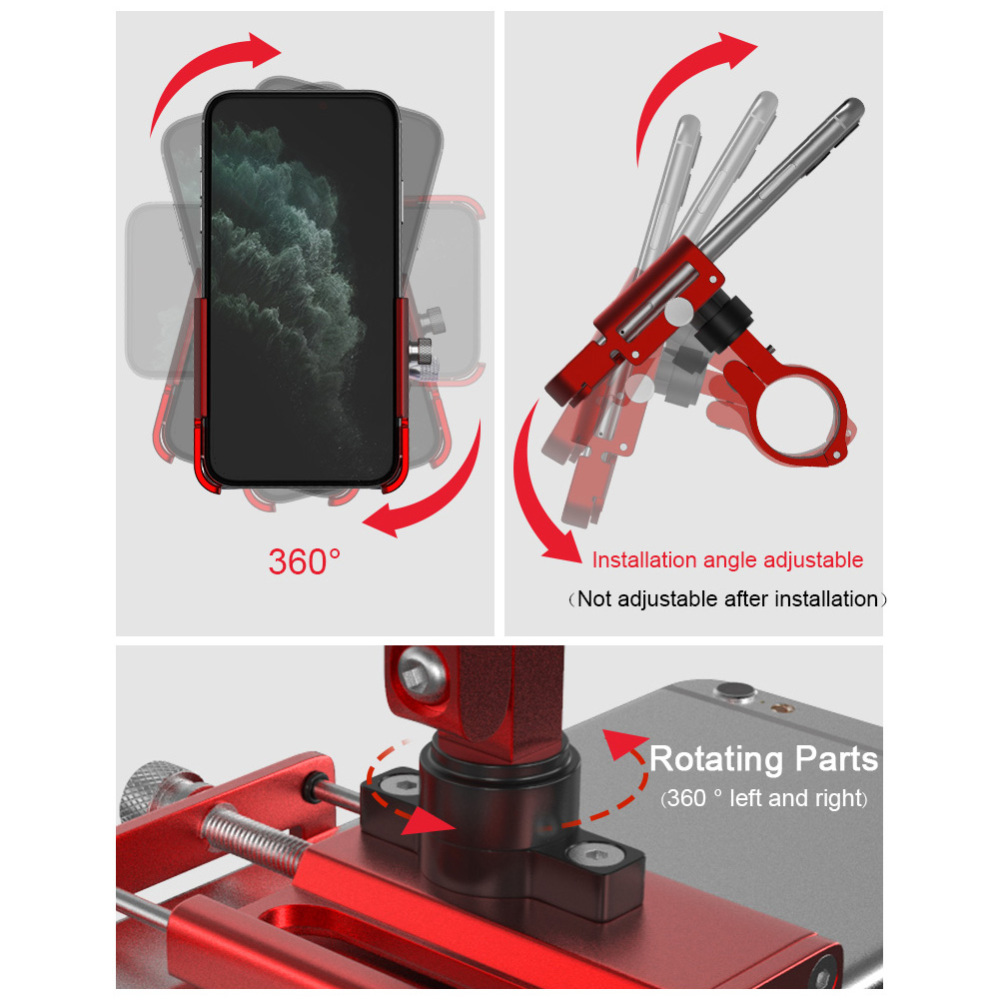 GUB P30 Smartphone Mount Rainbow Bike Phone Mount Bicycle Handlebar Cell Phone Holder Universal MTB Road Bike Accessories