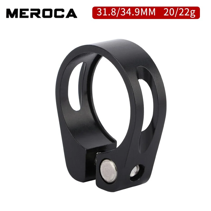 Meroca Mountain Road Bike Seat Post Clamp Mountain Road Bike 31.8 34.9MM Aluminum Alloy CNC Lock Clamps Bicycle Part Seatpost