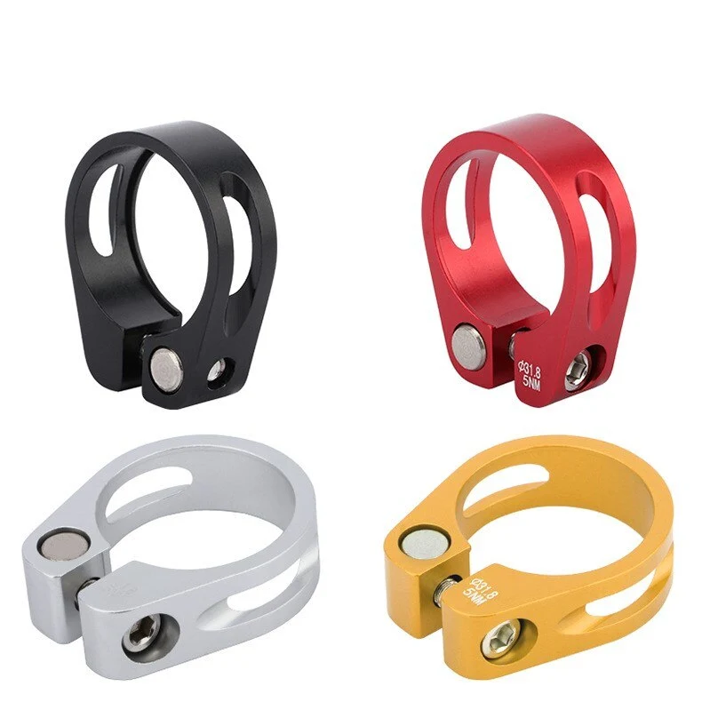Meroca Mountain Road Bike Seat Post Clamp Mountain Road Bike 31.8 34.9MM Aluminum Alloy CNC Lock Clamps Bicycle Part Seatpost