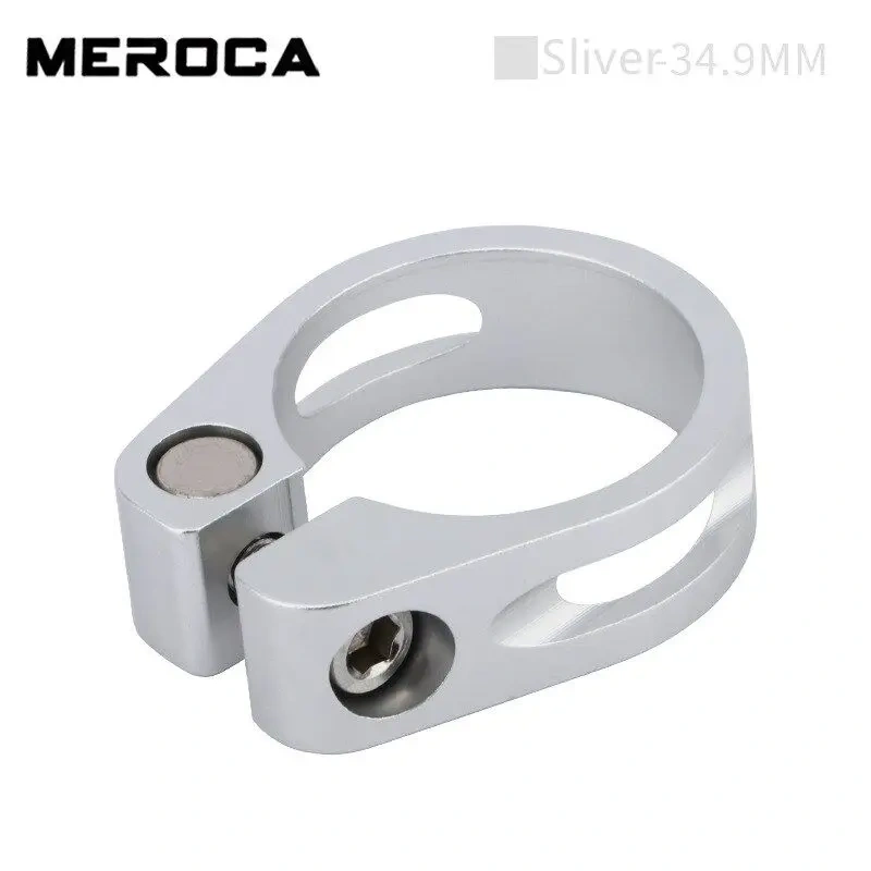 Meroca Mountain Road Bike Seat Post Clamp Mountain Road Bike 31.8 34.9MM Aluminum Alloy CNC Lock Clamps Bicycle Part Seatpost