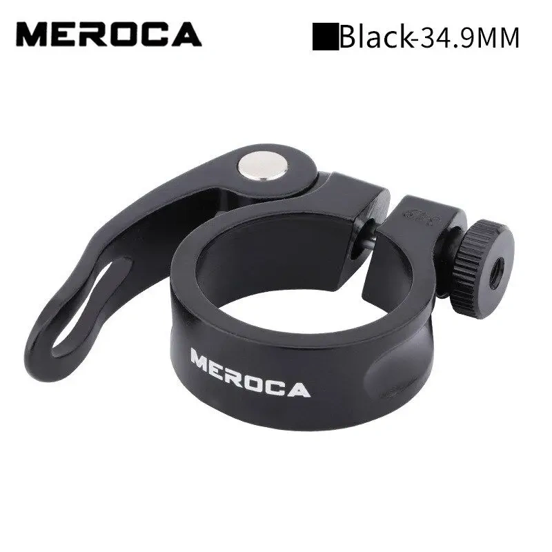 Meroca Bike Seat Post 31.8 34.9MM Clamp QR Quick Release Aluminum Alloy CNC Bicycle Lock Clamps Cycling Part Seatpost Clip