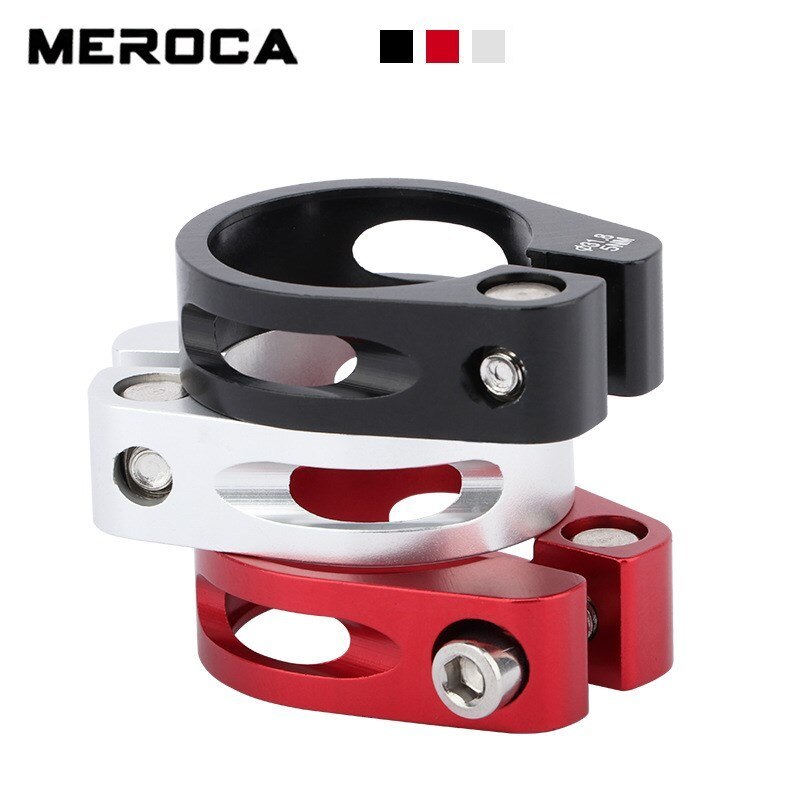 Meroca Mountain Road Bike Seat Post Clamp Mountain Road Bike 31.8 34.9MM Aluminum Alloy CNC Lock Clamps Bicycle Part Seatpost