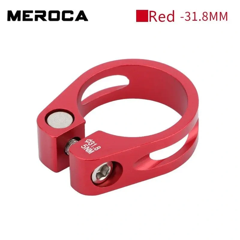 Meroca Mountain Road Bike Seat Post Clamp Mountain Road Bike 31.8 34.9MM Aluminum Alloy CNC Lock Clamps Bicycle Part Seatpost