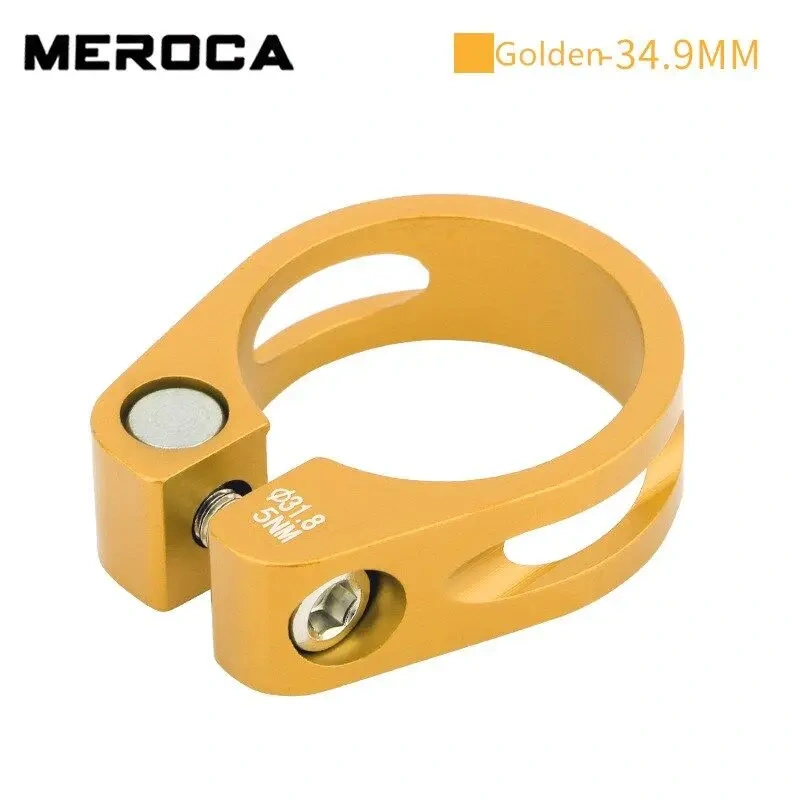 Meroca Mountain Road Bike Seat Post Clamp Mountain Road Bike 31.8 34.9MM Aluminum Alloy CNC Lock Clamps Bicycle Part Seatpost