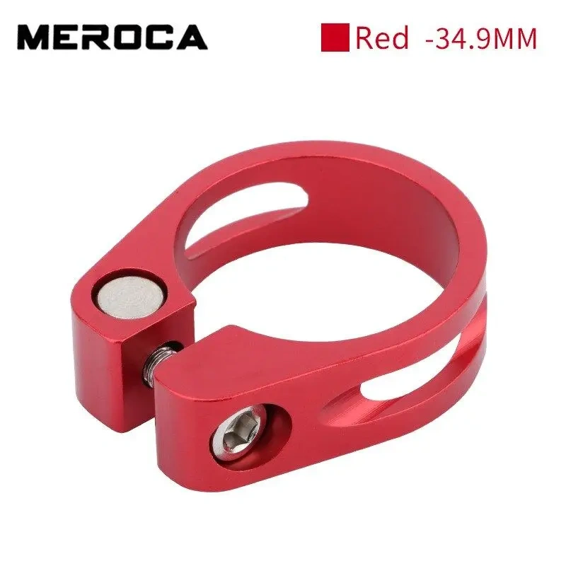 Meroca Mountain Road Bike Seat Post Clamp Mountain Road Bike 31.8 34.9MM Aluminum Alloy CNC Lock Clamps Bicycle Part Seatpost