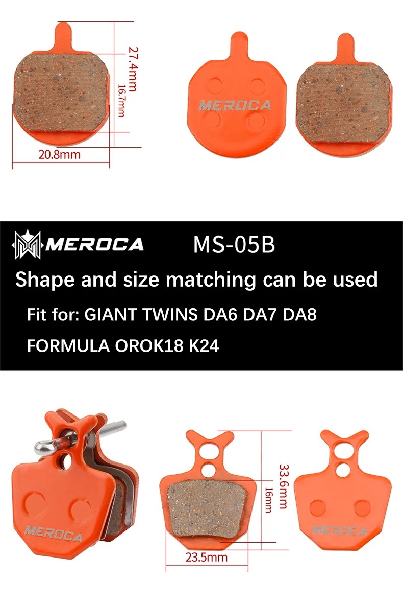 Meroca BIke Resin Brake Pads MTB For Shimano M375 M445 Mt200 BB5 BB7 Mountain Road Bike Hydraulic Disc Brake Pads
