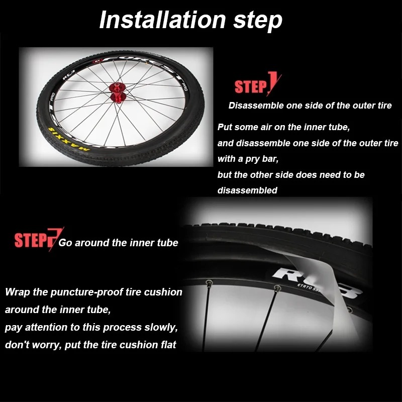 Meroca 2pcs Bicycle Tire Liner Bike rim tape Puncture Proof Belt Protection Pad 700C 26 27.5 29 Inch MTB Road Bike