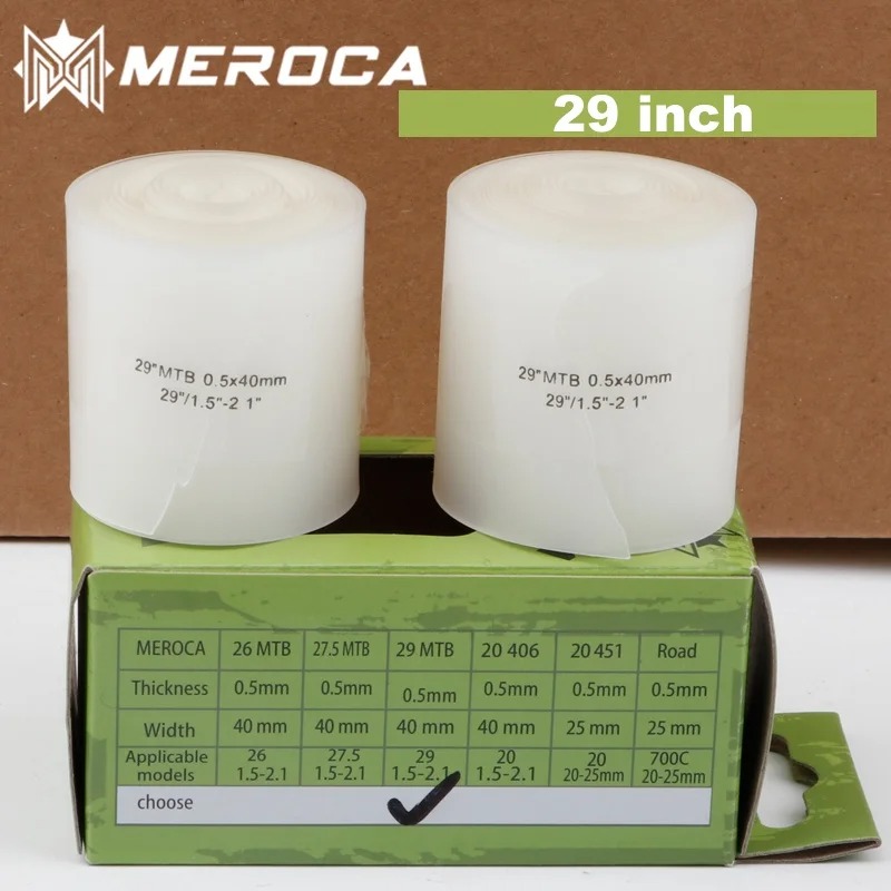 Meroca 2pcs Bicycle Tire Liner Bike rim tape Puncture Proof Belt Protection Pad 700C 26 27.5 29 Inch MTB Road Bike