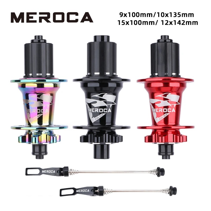 MEROCA Mountain Bike Quick Released/Thru Axle Hub 32 Holes 6pawls Sealed 5 Bearings 100/142mm 100/135mm QR/TA MTB Disc
