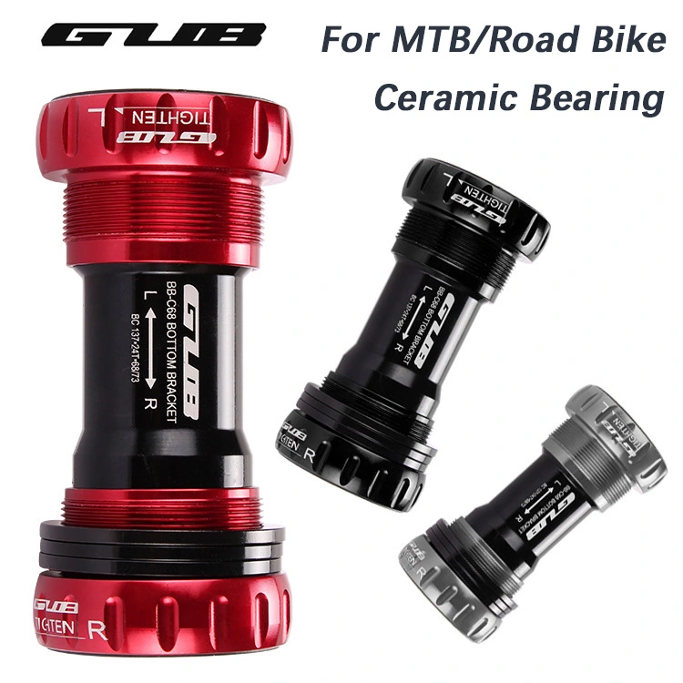 GUB C-68 Ceramic BB Bottom Bracket Shell GUB 68/73MM Screw/Thread Type BSA Crankset Bearings Bicycle Axis