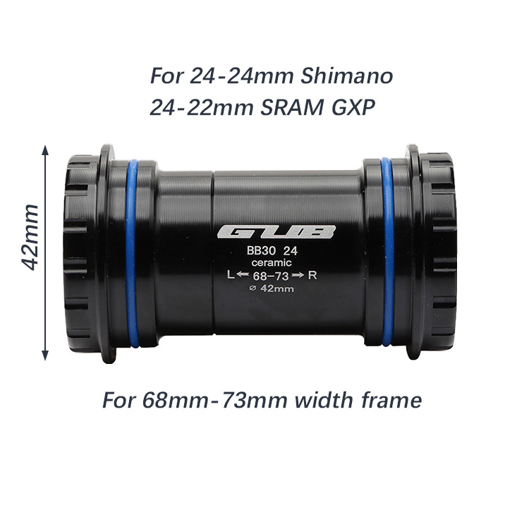 GUB BB30/24 Press-fit Ceramic bearing Bottom Bracket for Shimano 24mm for SRAM 22-24mm Bike parts BB Ceramic aluminum